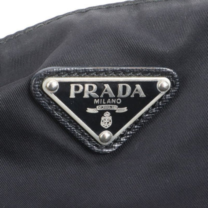 Prada Tessuto Nylon Triangle Logo Leather Shoulder Bag Crossbody Messenger