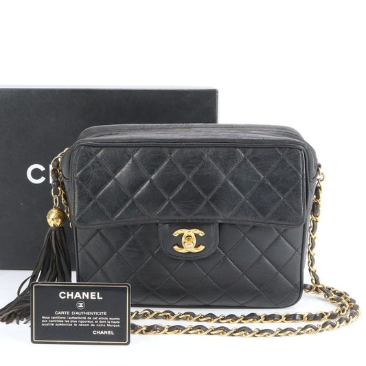 Chanel Authenticity Carded Matelasse Lambskin Leather Shoulder Bag Crossbody