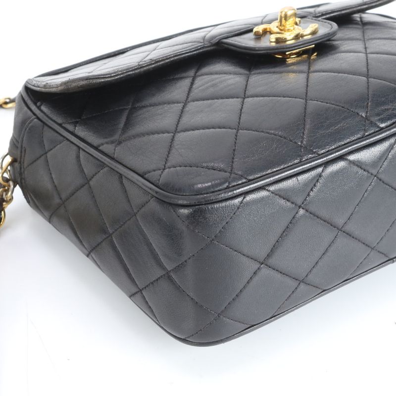 Chanel Authenticity Carded Matelasse Lambskin Leather Shoulder Bag Crossbody