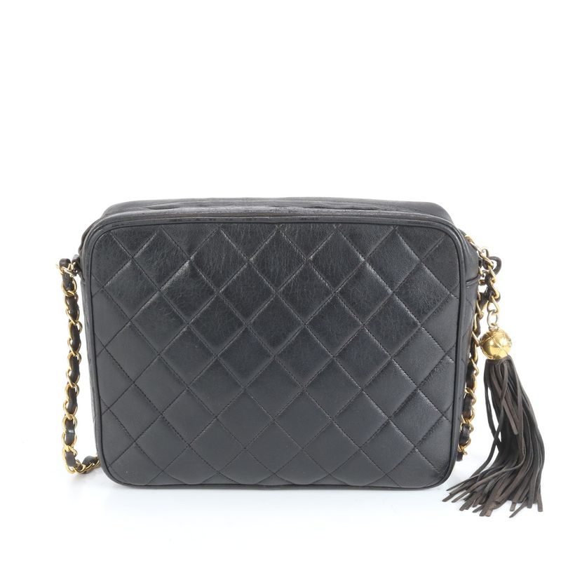 Chanel Authenticity Carded Matelasse Lambskin Leather Shoulder Bag Crossbody