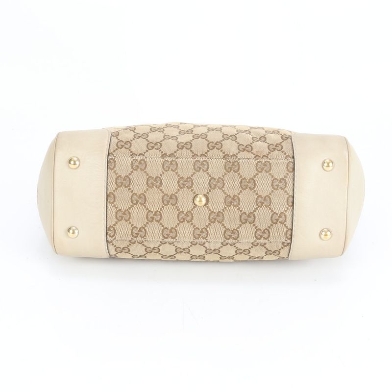 Gucci GG Canvas Sherry Ribbon Mayfair 257061 Leather Tote Bag Shoulder Women