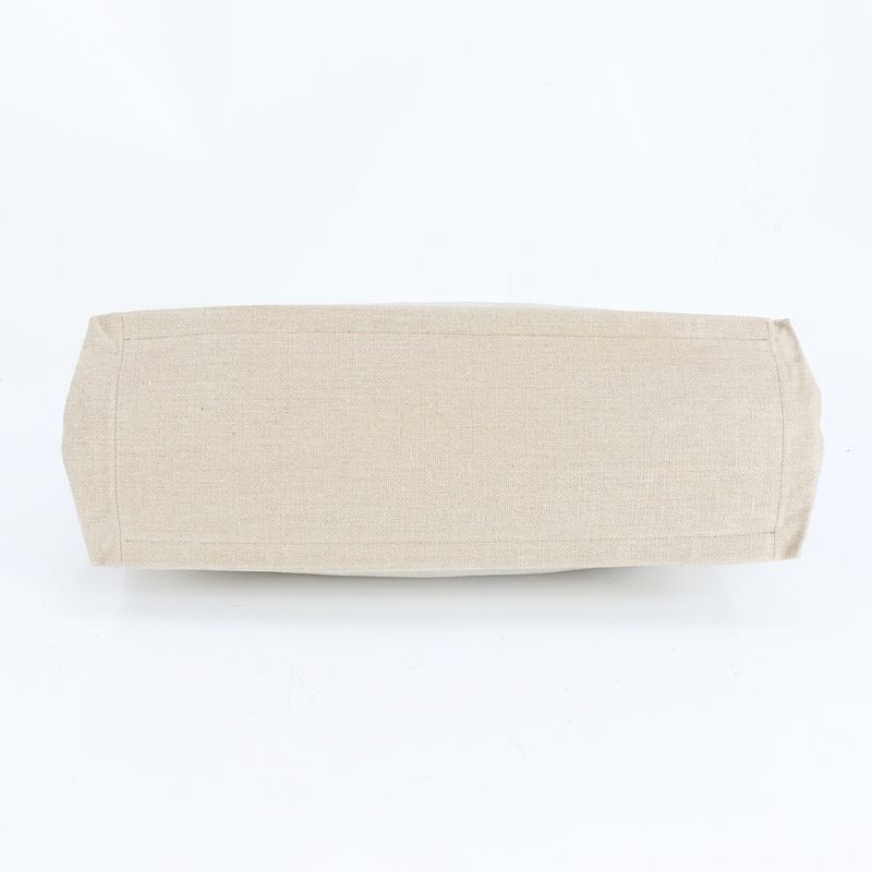 YSL Saint Laurent Paris Rive Gauche Leather Linen Tote Bag Shoulder Hand A4