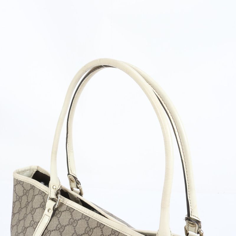 Gucci GG Supreme Leather Tote Bag Shoulder Hand A4 197953 Beige Women's EUE
