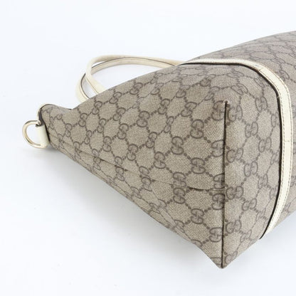 Gucci GG Supreme Leather Tote Bag Shoulder Hand A4 197953 Beige Women's EUE