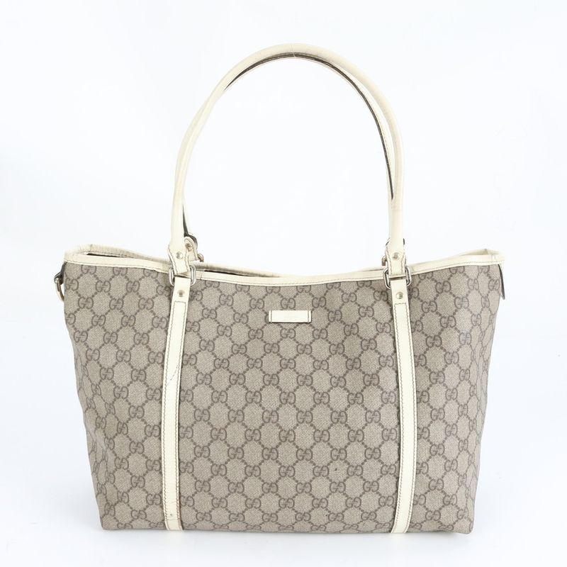 Gucci GG Supreme Leather Tote Bag Shoulder Hand A4 197953 Beige Women's EUE