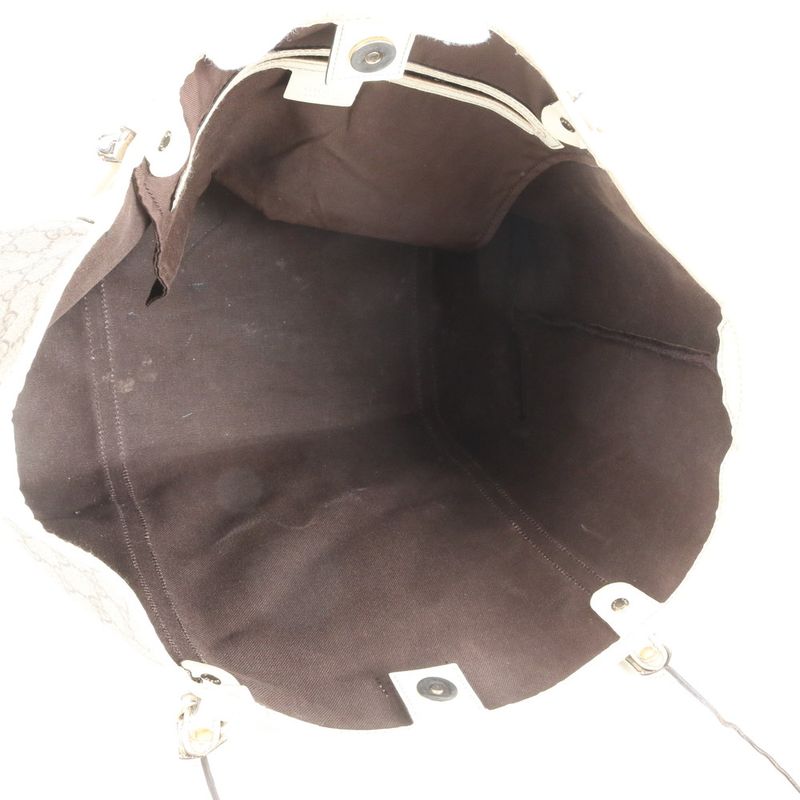 Gucci GG Supreme Leather Tote Bag Shoulder Hand A4 197953 Beige Women's EUE