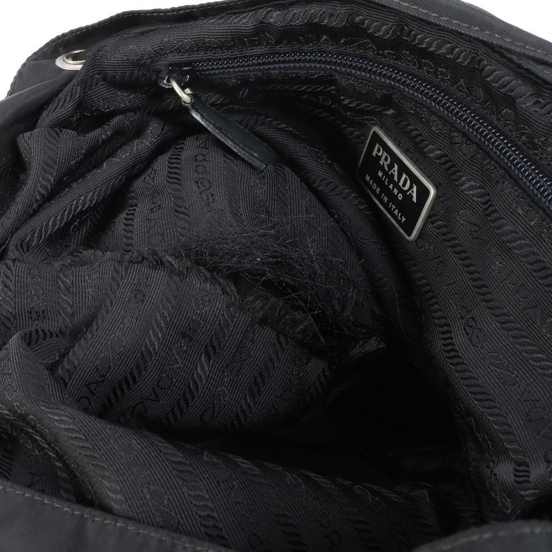 Prada Tessuto Nylon Triangle Logo Leather Backpack Sac Backpack Women ECE Cx23-7