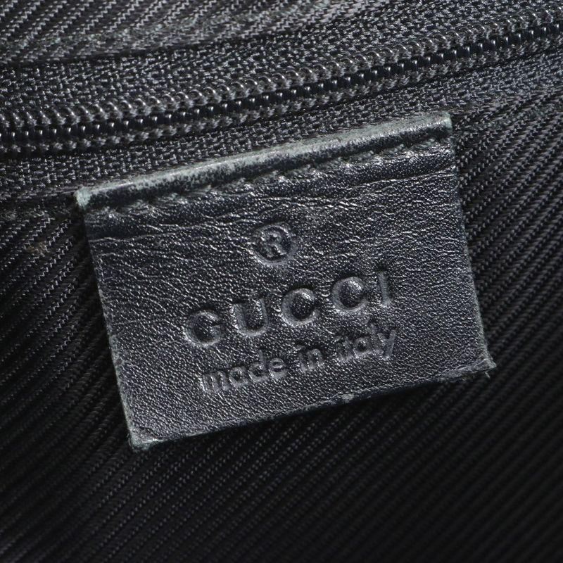 Gucci GG Canvas Leather Handbag Mini Boston Tote Black Gold Hardware 000 0851