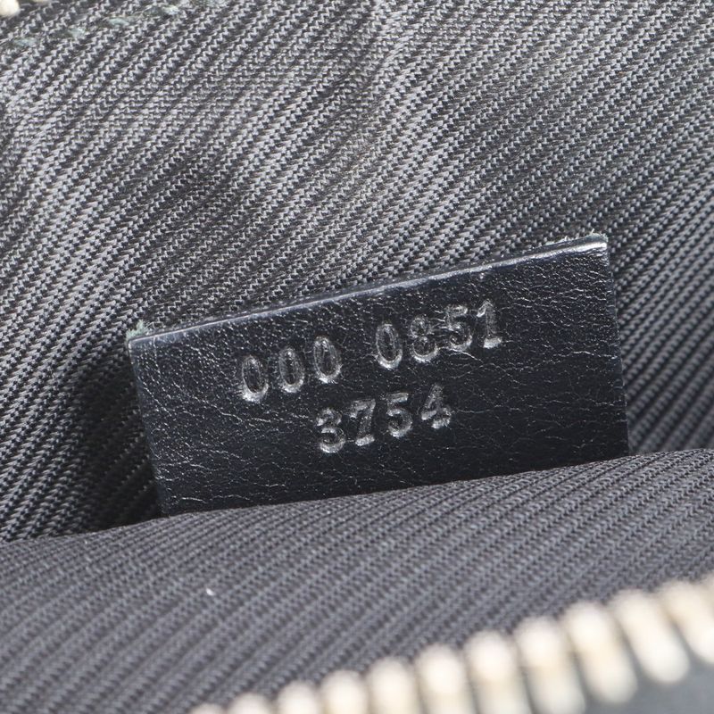 Gucci GG Canvas Leather Handbag Mini Boston Tote Black Gold Hardware 000 0851