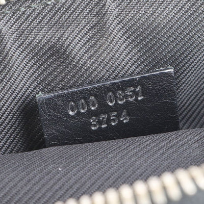 Gucci GG Canvas Leather Handbag Mini Boston Tote Black Gold Hardware 000 0851