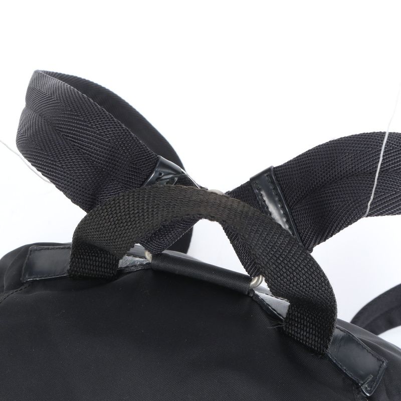 Prada Tessuto Nylon Triangle Logo Leather Backpack Sac Backpack Women ECE