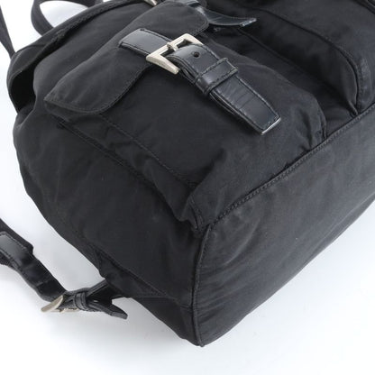 Prada Tessuto Nylon Triangle Logo Leather Backpack Sac Backpack Women ECE