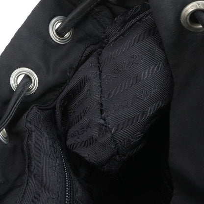 Prada Tessuto Nylon Triangle Logo Leather Backpack Sac Backpack Women ECE