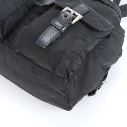 Prada Tessuto Nylon Triangle Logo Leather Backpack Sac Backpack Women ECE