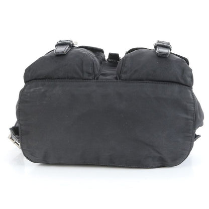 Prada Tessuto Nylon Triangle Logo Leather Backpack Sac Backpack Women ECE