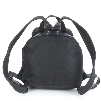 Prada Tessuto Nylon Triangle Logo Leather Backpack Sac Backpack Women ECE