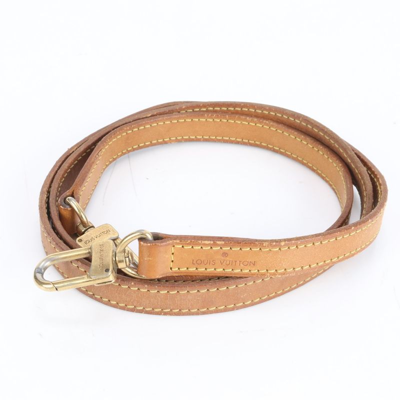 Louis Vuitton Leather Shoulder Strap Nubuck Bag Brown Gold Hardware Men's EUE