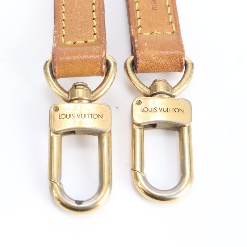 Louis Vuitton Leather Shoulder Strap Nubuck Bag Brown Gold Hardware Men's EUE