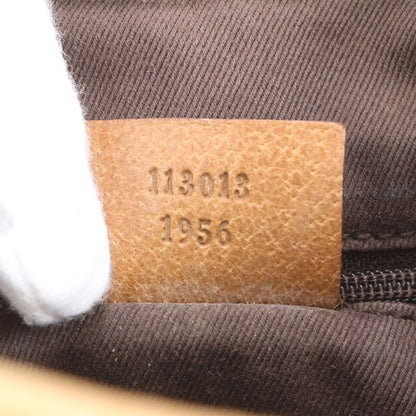 Gucci GG Canvas Leather Shoulder Bag Crossbody Pink Silver Hardware 113013