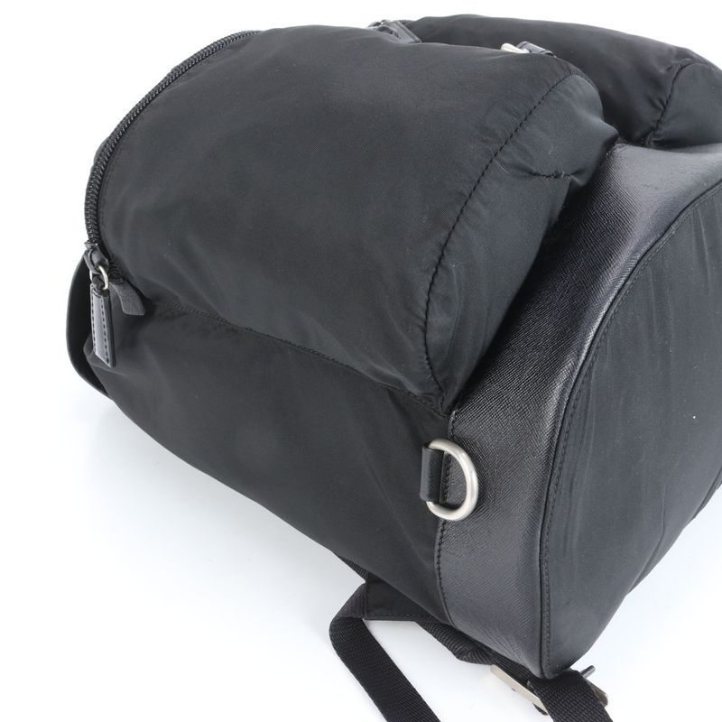 Prada Tessuto Nylon Triangle Logo Leather Backpack Sac Backpack A4 Men ERE
