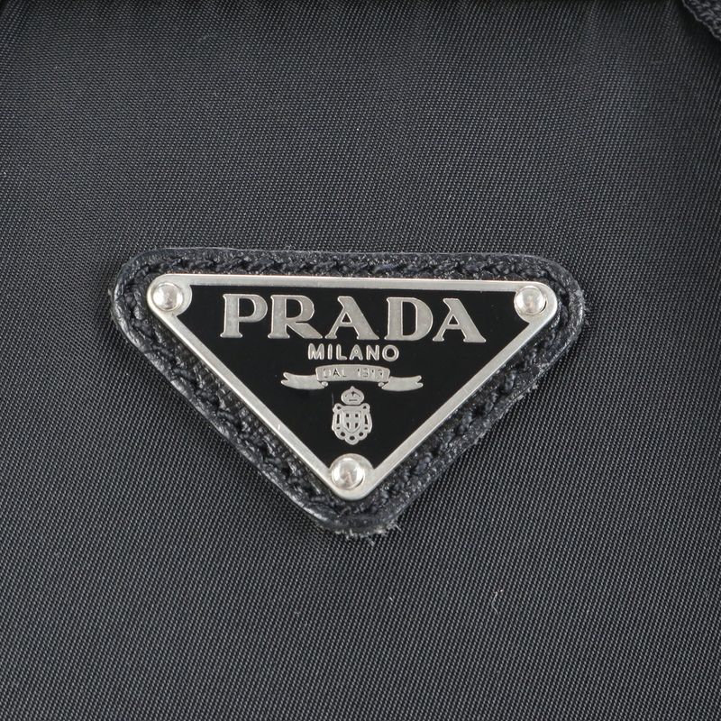 Prada Tessuto Nylon Triangle Logo Leather Backpack Sac Backpack A4 Men ERE