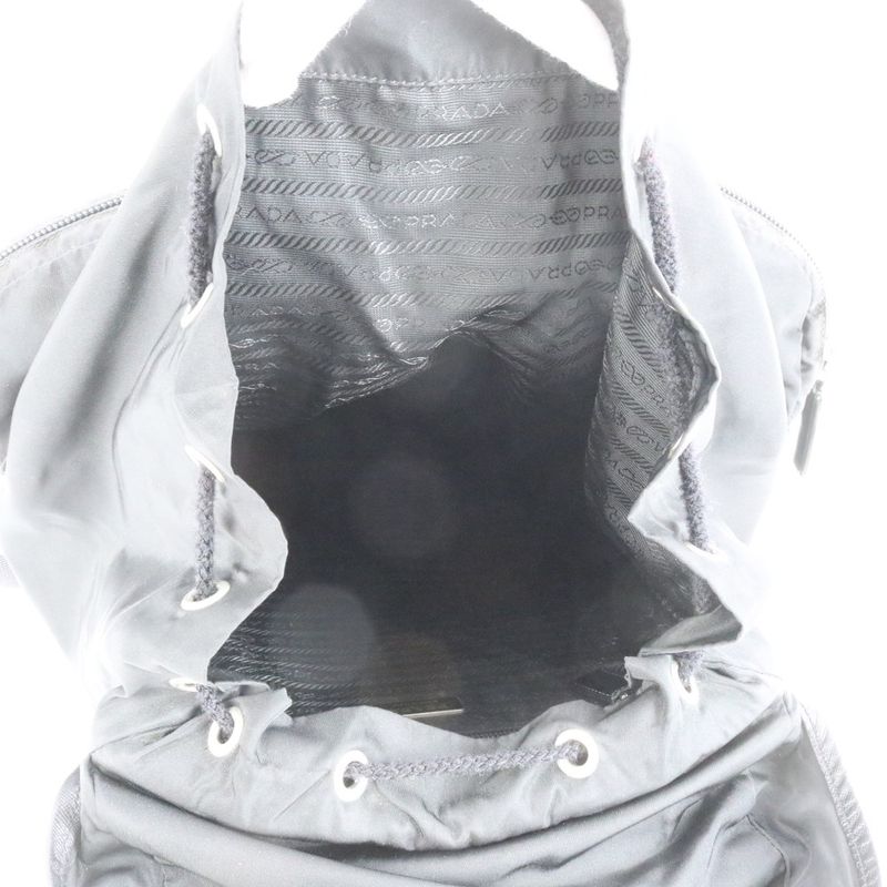 Prada Tessuto Nylon Triangle Logo Leather Backpack Sac Backpack A4 Men ERE
