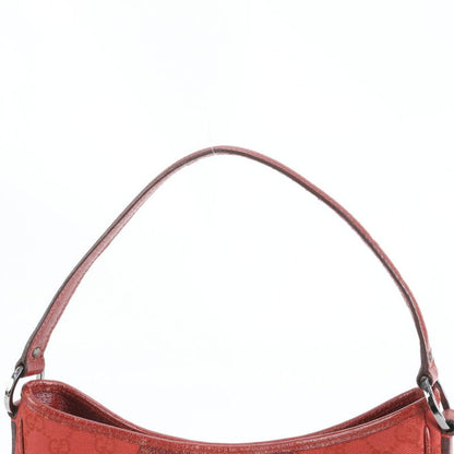 Gucci GG Canvas Leather Shoulder Bag Shoulder One Shoulder 113012 Silver