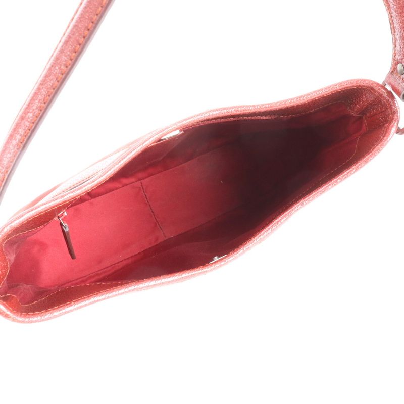 Gucci GG Canvas Leather Shoulder Bag Shoulder One Shoulder 113012 Silver