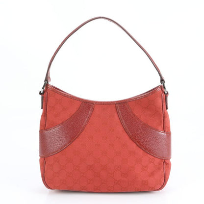 Gucci GG Canvas Leather Shoulder Bag Shoulder One Shoulder 113012 Silver