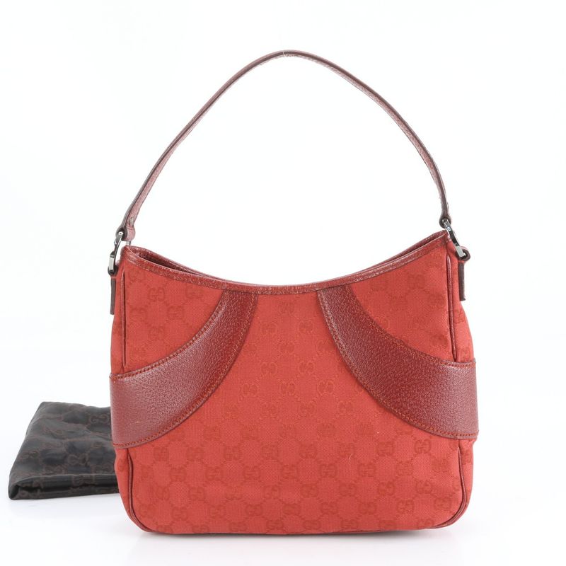 Gucci GG Canvas Leather Shoulder Bag Shoulder One Shoulder 113012 Silver