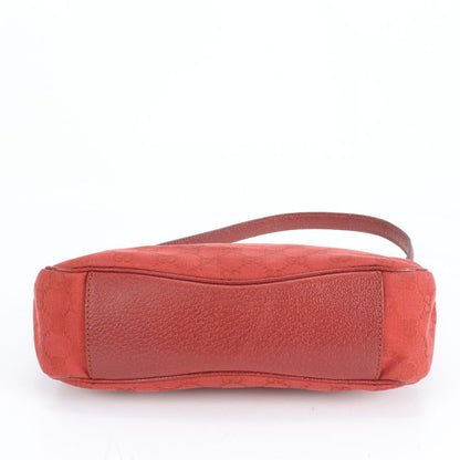 Gucci GG Canvas Leather Shoulder Bag Shoulder One Shoulder 113012 Silver