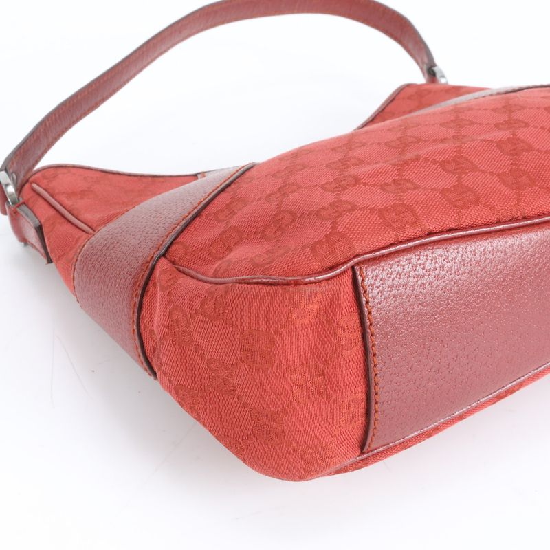 Gucci GG Canvas Leather Shoulder Bag Shoulder One Shoulder 113012 Silver