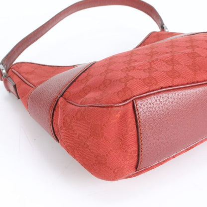 Gucci GG Canvas Leather Shoulder Bag Shoulder One Shoulder 113012 Silver