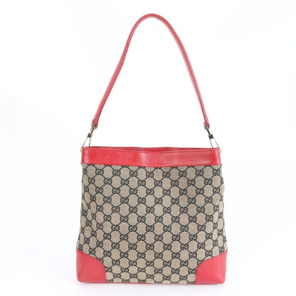 Gucci GG Canvas Leather Shoulder Bag Shoulder One Shoulder Gold Hardware