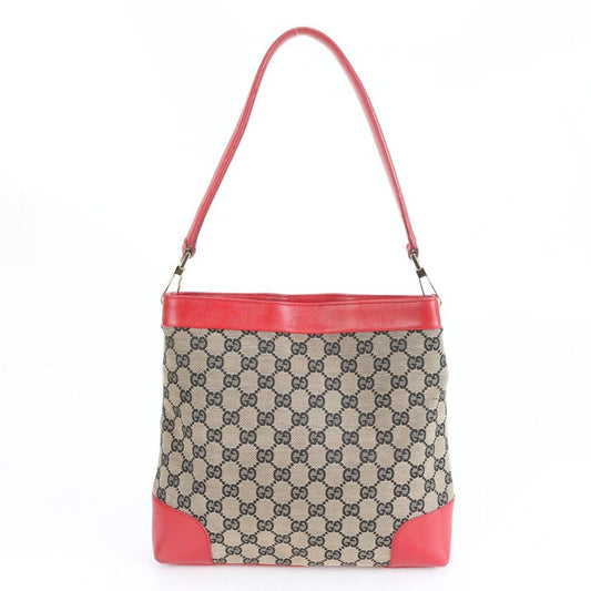 Gucci GG Canvas Leather Shoulder Bag Shoulder One Shoulder Gold Hardware