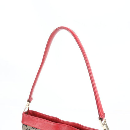 Gucci GG Canvas Leather Shoulder Bag Shoulder One Shoulder Gold Hardware