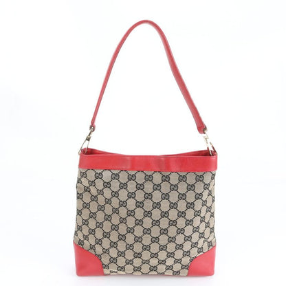Gucci GG Canvas Leather Shoulder Bag Shoulder One Shoulder Gold Hardware