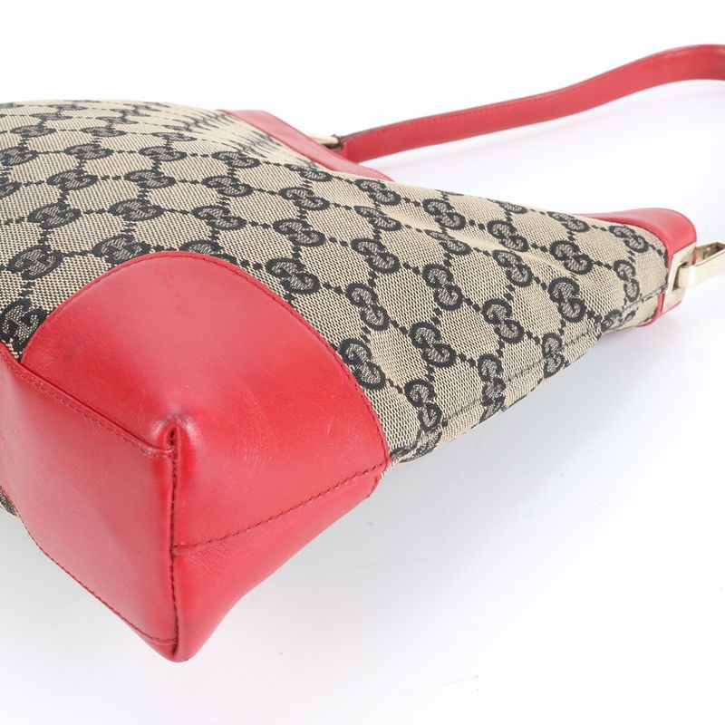 Gucci GG Canvas Leather Shoulder Bag Shoulder One Shoulder Gold Hardware