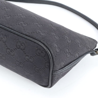 Gucci GG Canvas Leather Shoulder Bag Shoulder Accessory Pouch Black 039-1103