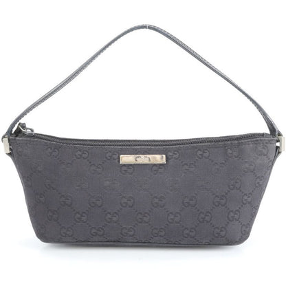 Gucci GG Canvas Leather Shoulder Bag Shoulder Accessory Pouch Black 039-1103