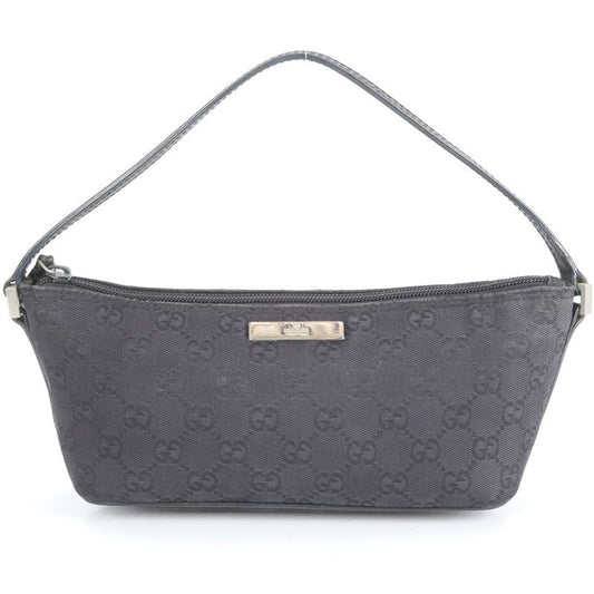 Gucci GG Canvas Leather Shoulder Bag Shoulder Accessory Pouch Black 039-1103