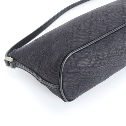 Gucci GG Canvas Leather Shoulder Bag Shoulder Accessory Pouch Black 039-1103