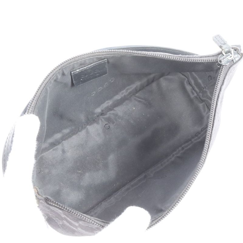 Gucci GG Canvas Leather Shoulder Bag Shoulder Accessory Pouch Black 039-1103