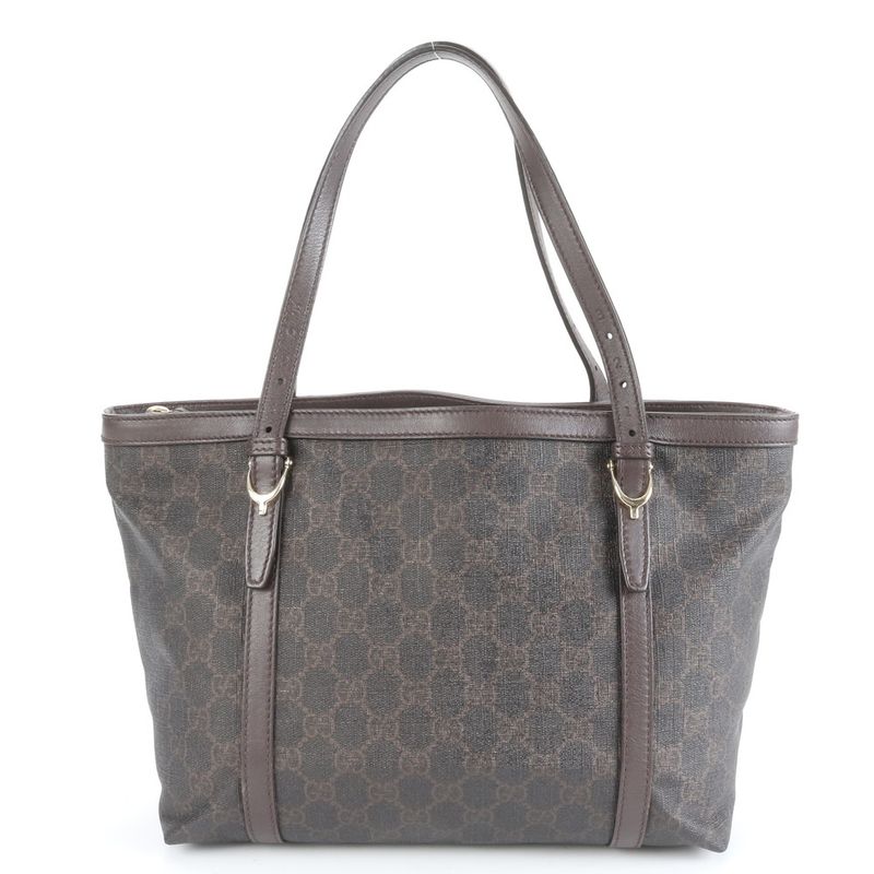 Gucci Nice GG Supreme Leather Tote Bag Shoulder Hand Brown 336776 Women's ECE