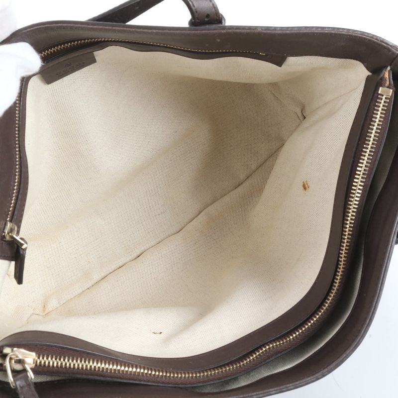 Gucci Nice GG Supreme Leather Tote Bag Shoulder Hand Brown 336776 Women's ECE