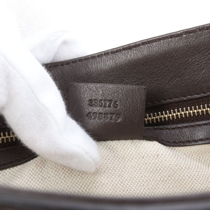 Gucci Nice GG Supreme Leather Tote Bag Shoulder Hand Brown 336776 Women's ECE