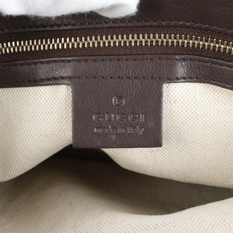 Gucci Nice GG Supreme Leather Tote Bag Shoulder Hand Brown 336776 Women's ECE