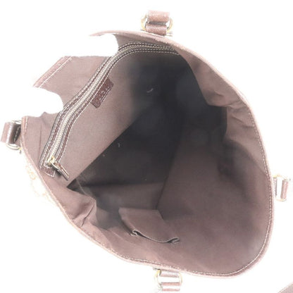 Gucci GG Canvas 153009 Leather Tote Bag Shoulder Brown A4 Ladies EUE Cx31-6