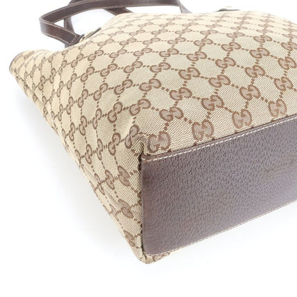 Gucci GG Canvas 153009 Leather Tote Bag Shoulder Brown A4 Ladies EUE Cx31-6