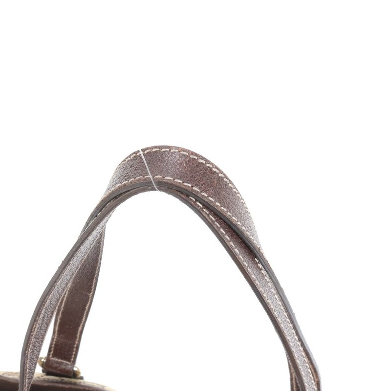 Gucci GG Canvas 153009 Leather Tote Bag Shoulder Brown A4 Ladies EUE Cx31-6